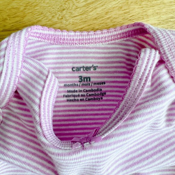 🧸 SALE! (5/$15, 8/$22, 12/$30) Carter’s bodysuit 3m baby girl onesie pink - Picture 4 of 4
